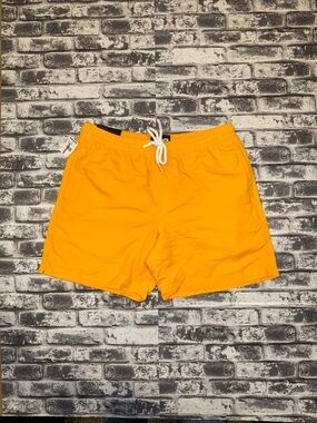RSQ Men's Nylon Shorts Size Small, Yellow/Gold,  NWT 6" inseam